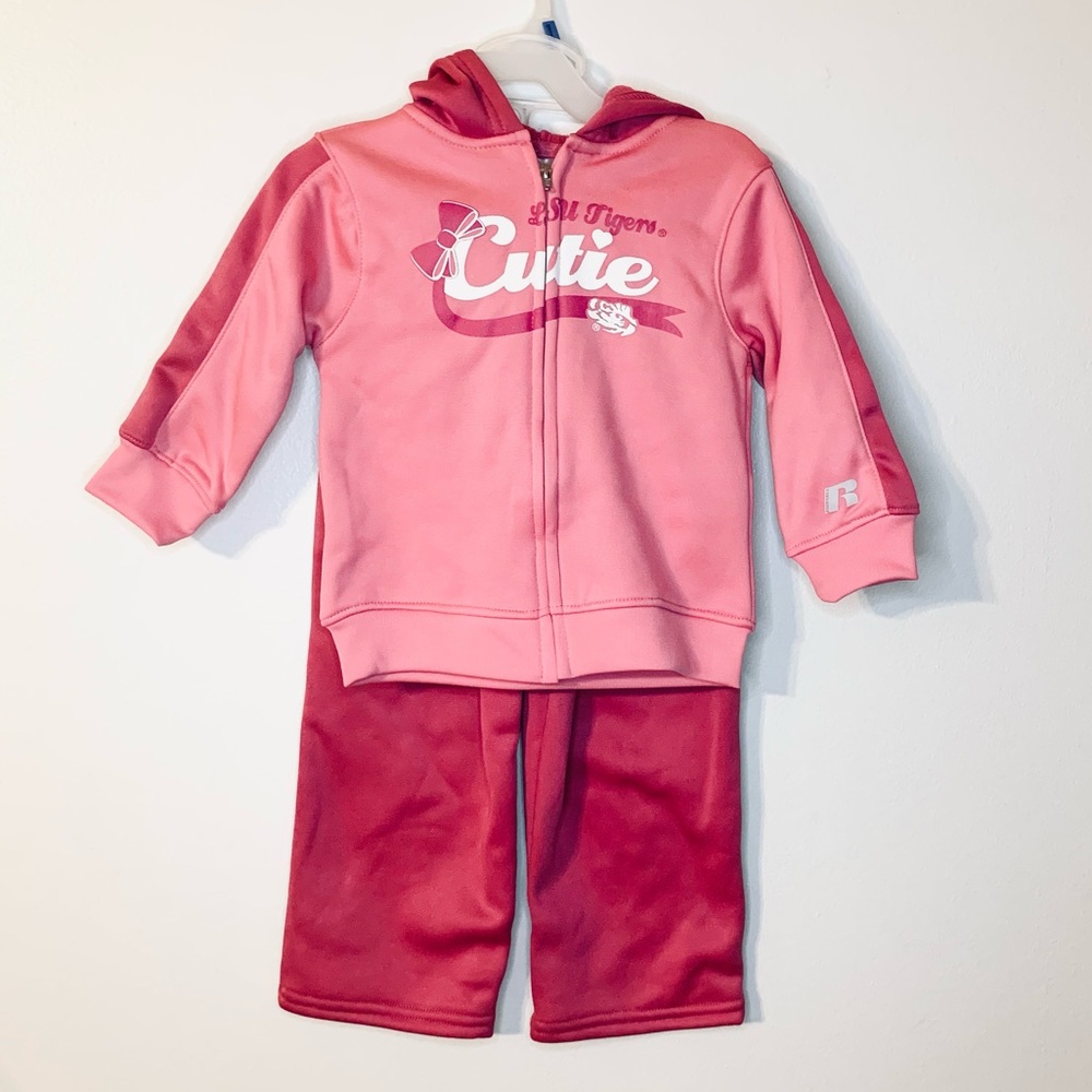 LSU Pink Hooded Jacket & Pants Set